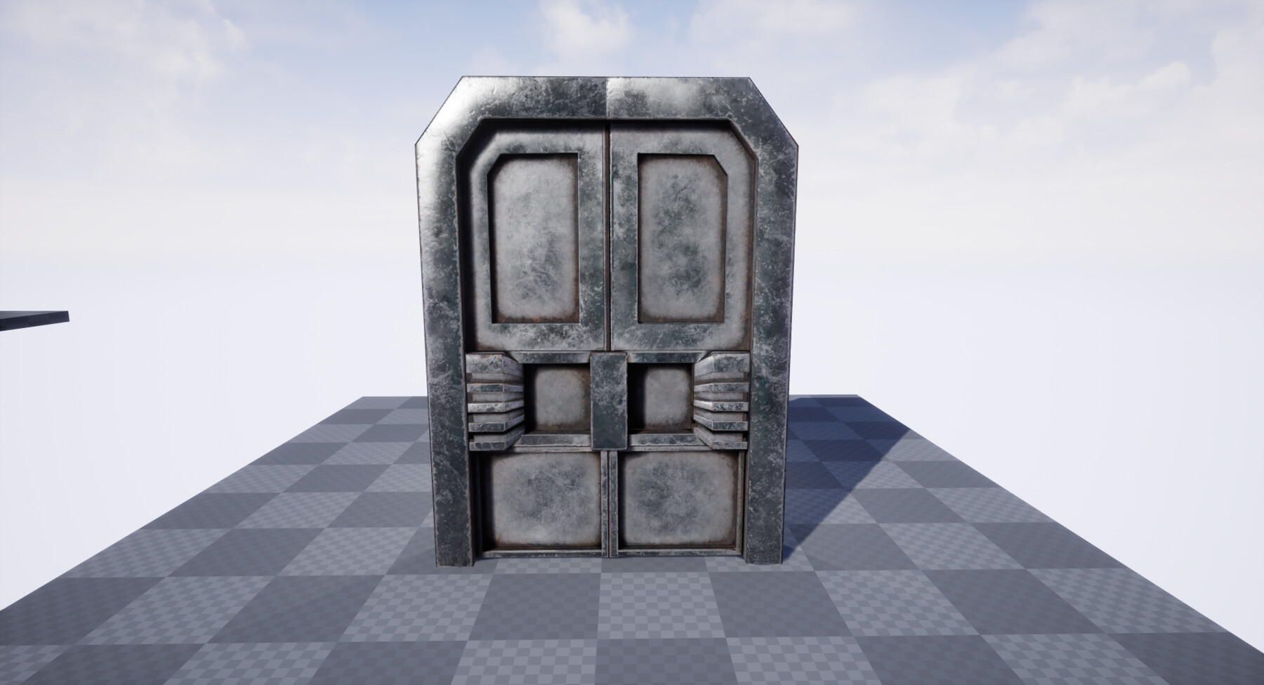 ArtStation Cyberpunk SciFi Door 3 Low Poly Free Game Assets