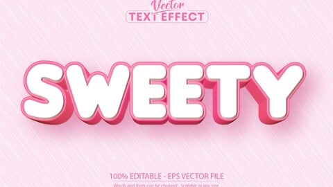 ArtStation - Sweet text, cartoon style editable text effect | Artworks