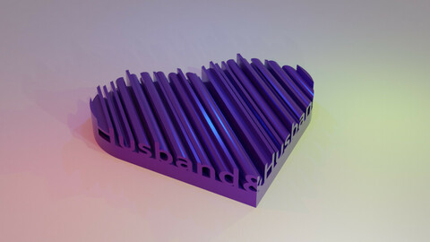 3D WORD SHAPE OF HEARTS (HUSBAND & HUSBAND)