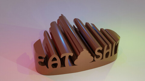 3D WORD SHAPE - EAT SHIT