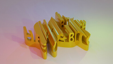 3D WORD SHAPE - HEY BITCH
