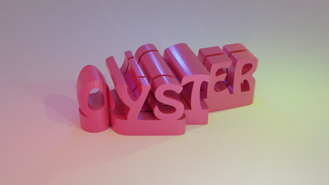 3D WORD SHAPE - WOMAN OYSTER