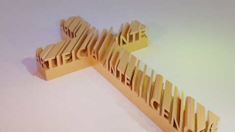 3D WORD SHAPE - FUNNY CROSS (ARTIFICIAL INTELLIGENCE)