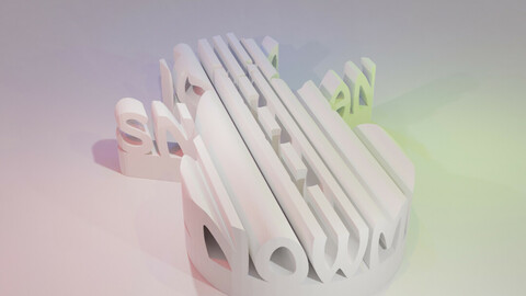 3D WORD SHAPE - SNOWMAN