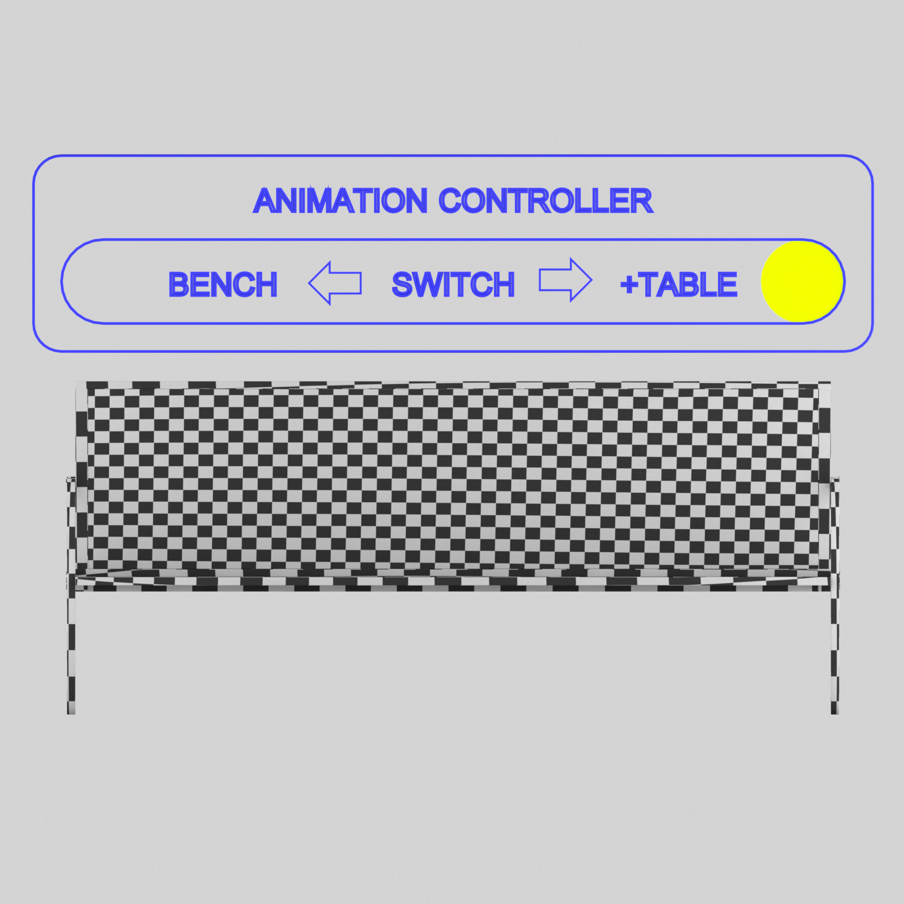 ArtStation - Convertible Bench and Table with Rigging and Animation (4 ...