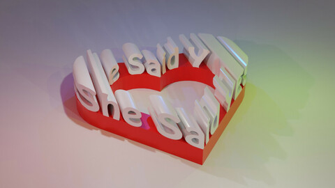 SHE SAID YES WEDDING WORD SHAPE ORNAMENT