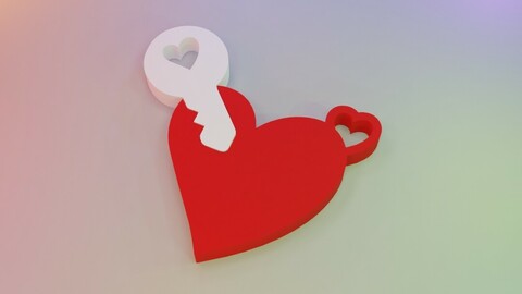 YOU HOLD THE KEY TO MY HEART KEY CHAIN PAIR SET