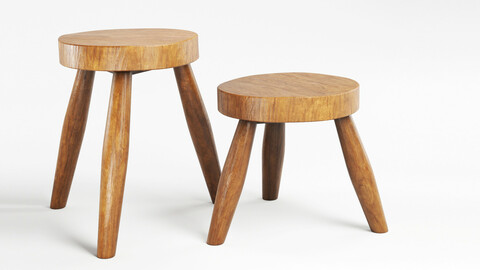 Artstation - Zara Home Teak Stool 