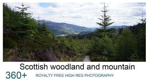 Scottish woodland and mountain