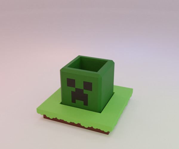 ArtStation MINECRAFT PLANTER BOX (CREEPER) Resources