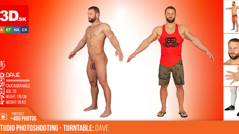 Turntable photoshooting reference of Dave