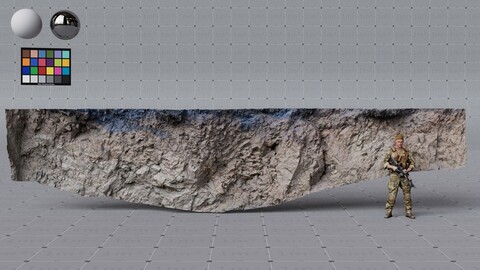 MUD scanned cliff asset, high quality, render ready – 2x 4K UDIMS, PBR