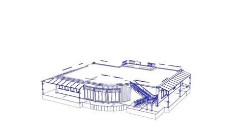 Home construction. Build structure. Time-lapse 3d animation showing a process of building the house.