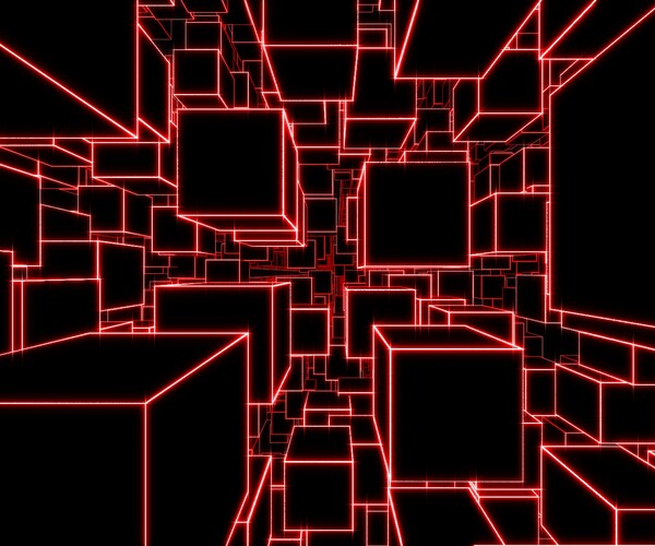 ArtStation - Flying in animated cubic endless 3D tunnel. Cubes move ...