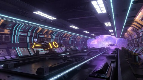 Scifi Spaceship Corridor