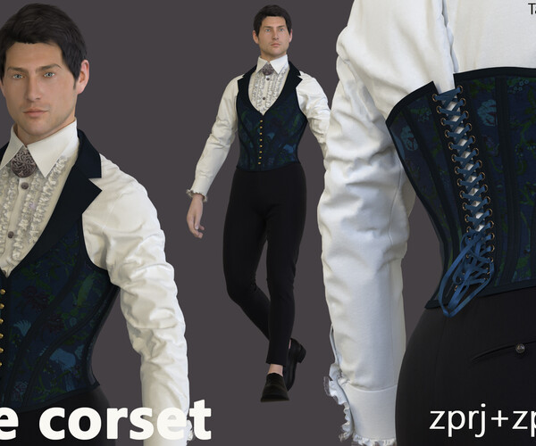 ArtStation - Male corset | Game Assets