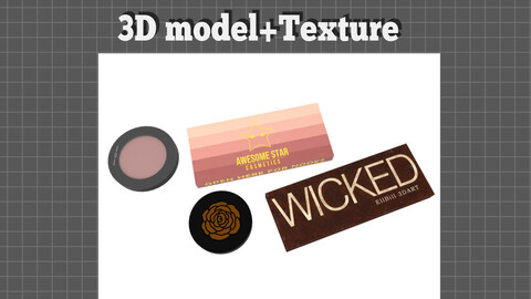 Cosmetic set Eye shadow Shading - 3D model