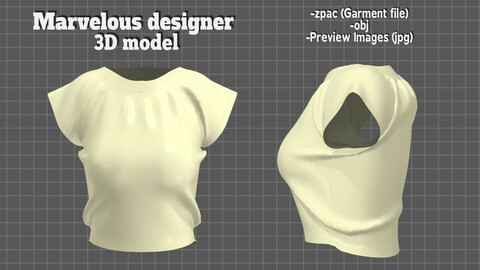 Women clothes Blouse - Free 3D model