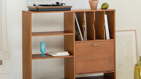 Boette Bookshelf Cabinet