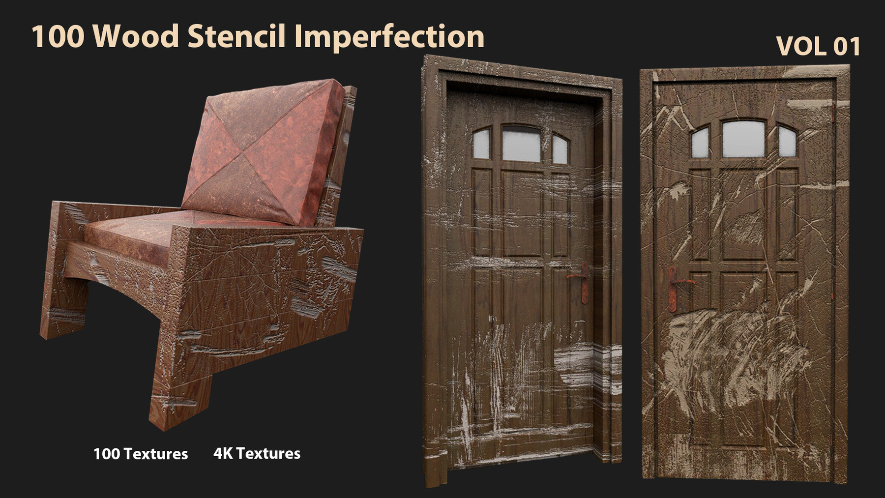 ArtStation - 50 Metal Stencil Imperfection Seamless