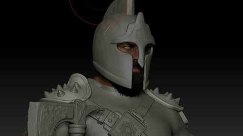 Warrior Zbrush high poly model