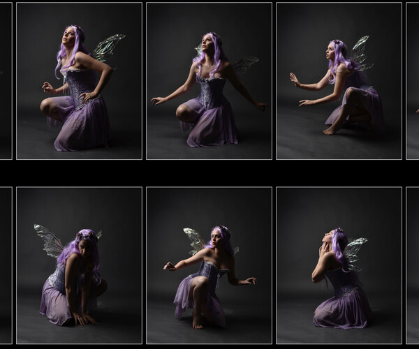 ArtStation x300 Fairy pose reference pack Resources