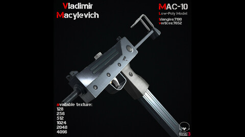 MAC-10 Low-Poly