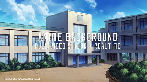 Anime Backrgound School - Full Video process 5+ hour