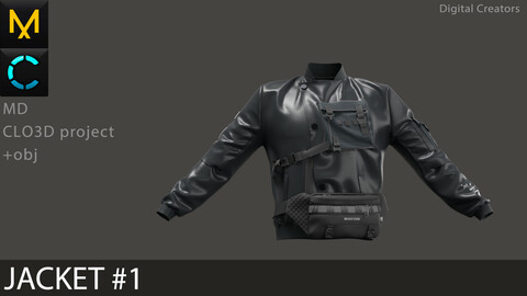 Jacket #1 / Marvelous Designer / Clo 3D project + obj