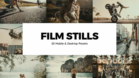 20 Film Stills LUTs and Lightroom Presets