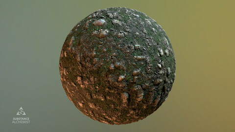 Dirty Ground With Grass And Pebbles