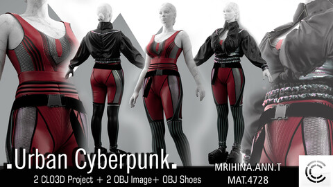 .Urban Cyberpunk. Clo3d, Marvelous Designer.