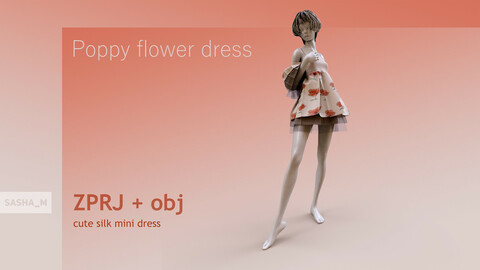 Poppy flower dress