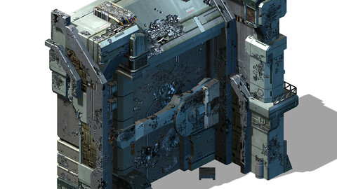 Space - damaged wall 01