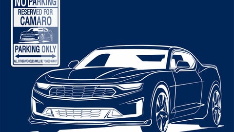 DIGITAL FILE VECTOR / Sign Parking CAMARO Only