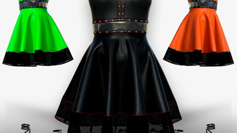 New women gothic punk dress for