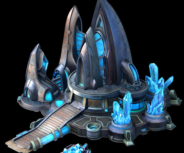 ArtStation - Future World - Crystal Energy - Architecture | Game Assets