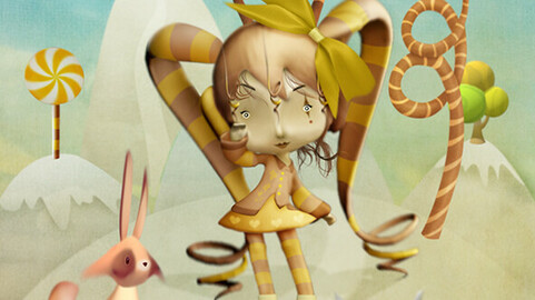 Cute girls and candy canes