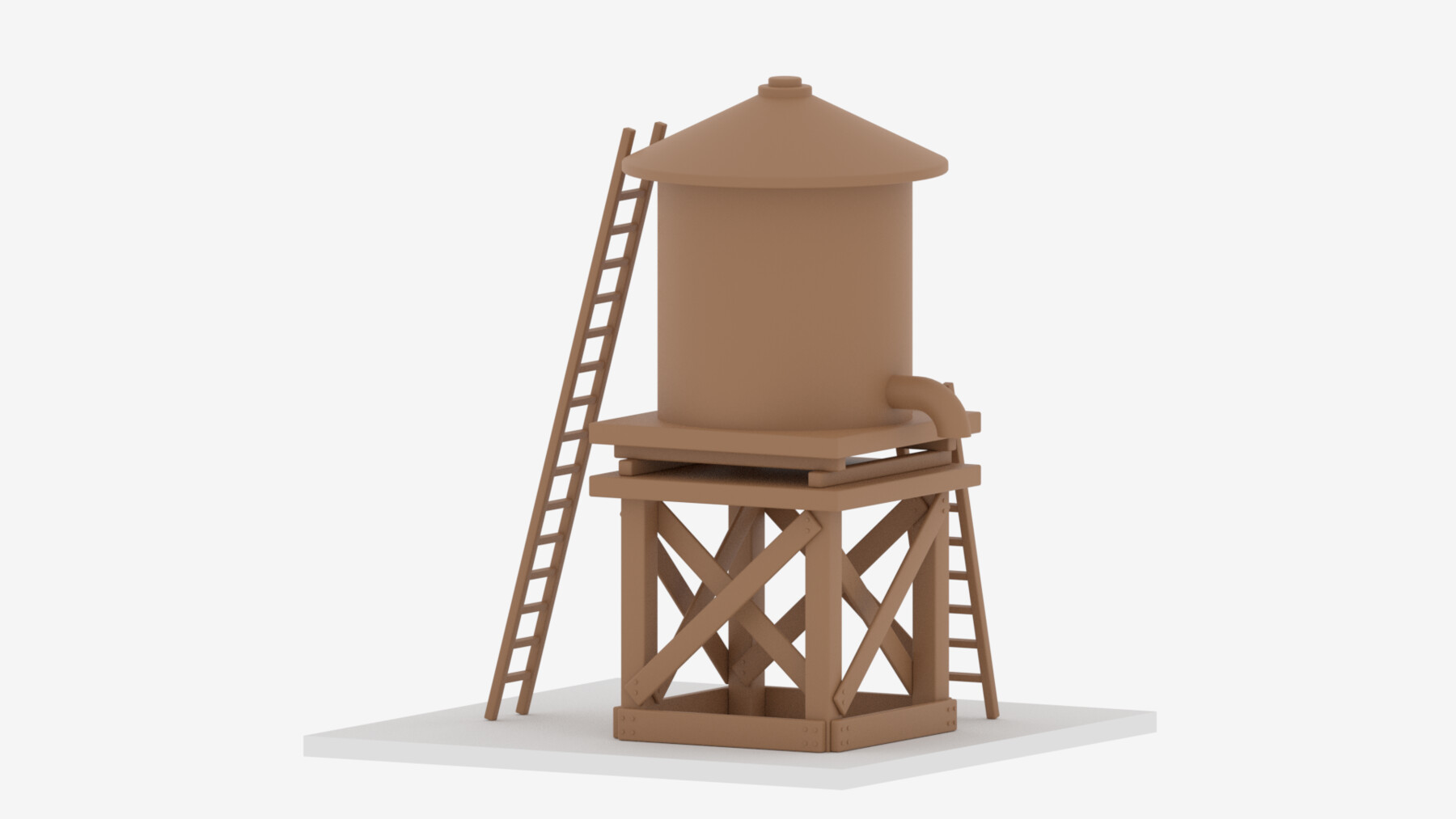 ArtStation - Farm Wooden Water Tower | Resources