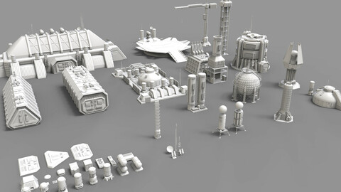 sci fi industrial objects