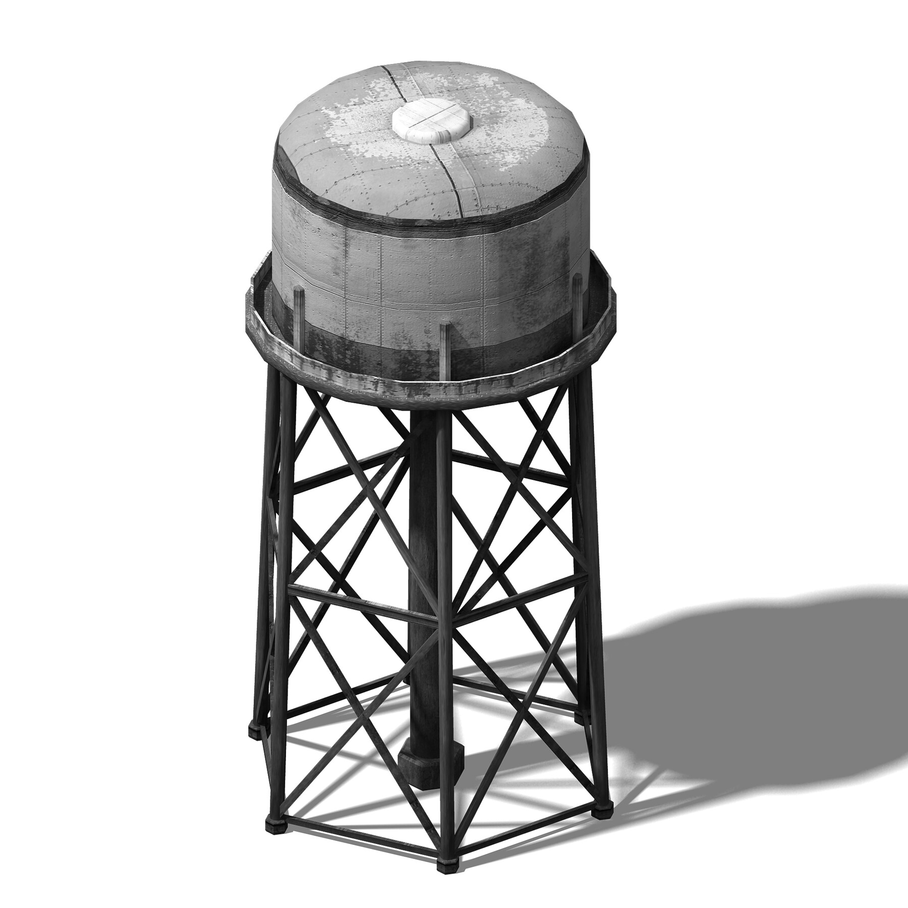 ArtStation Citywater tower 01 Game Assets