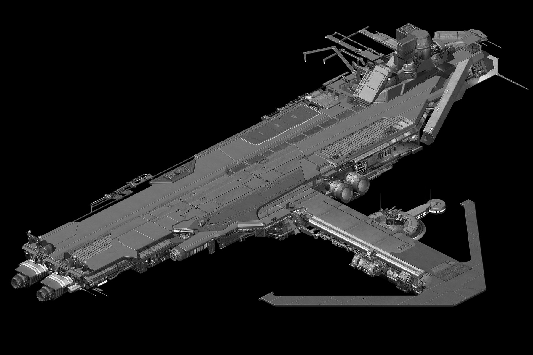 ArtStation - Spaceship - Catapult 01 | Game Assets