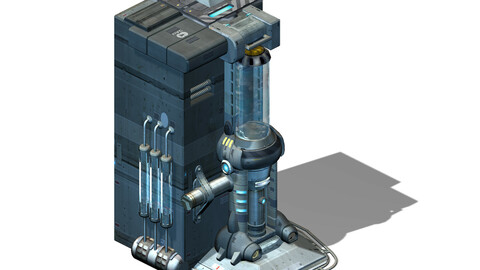 Sci Fi Building-Connection Wall 04