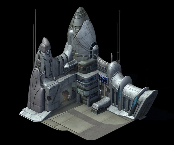 ArtStation - Sci Fi Building-Airport 01 | Game Assets