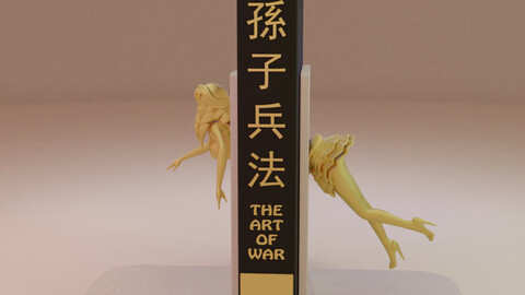 Girl Stuck Between Bookends