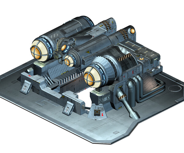 ArtStation - Machinery - Spacecraft - Functional Objects 07 | Game Assets