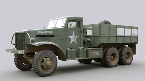 Cargo Truck US White 666