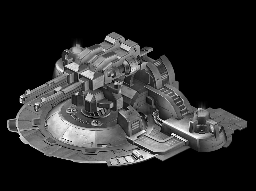 ArtStation - Mechanical Building - Fleet Turret 02 | Game Assets