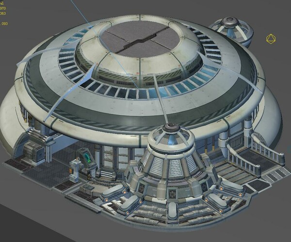 ArtStation - Mechanical Building - Stadium | Game Assets