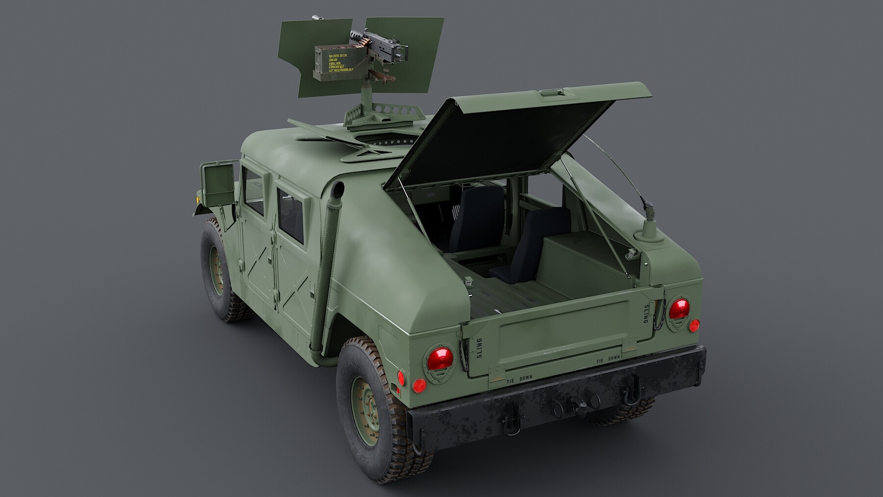 ArtStation - Humvee M998 M1025 Weapons Carrier Slant Back | Resources